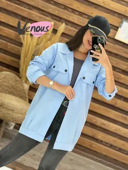 مانتو تترون جیب پاکتی کد 1738 شیک و خاص در مجموعه ونوس مد