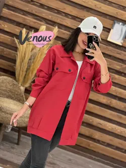 مانتو تترون جیب پاکتی کد 1738 شیک و خاص در مجموعه ونوس مد