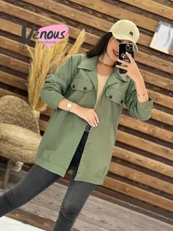 مانتو تترون جیب پاکتی کد 1738 شیک و خاص در مجموعه ونوس مد