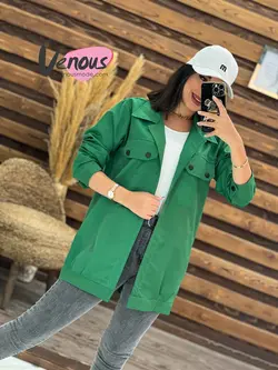 مانتو تترون جیب پاکتی کد 1738 شیک و خاص در مجموعه ونوس مد