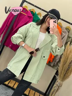 خرید اینترنتی مانتو کتی لنین جیب کج کد 1747 فروشگاه ونوس مد