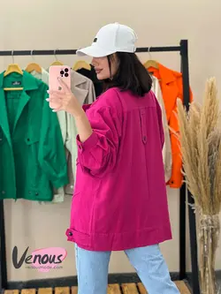 خرید اینترنتی مانتو کتی لنین جیب کج کد 1747 فروشگاه ونوس مد