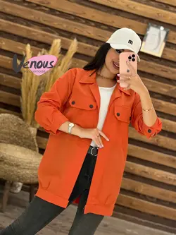 مانتو تترون جیب پاکتی کد 1755 شیک و خاص در مجموعه ونوس مد