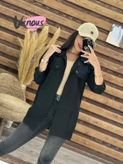 مانتو تترون جیب پاکتی کد 1755 شیک و خاص در مجموعه ونوس مد