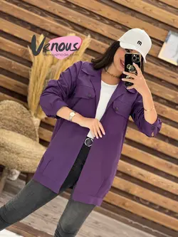 مانتو تترون جیب پاکتی کد 1755 شیک و خاص در مجموعه ونوس مد