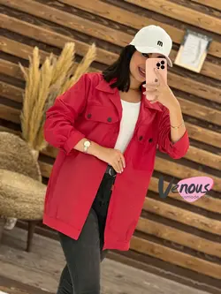 مانتو تترون جیب پاکتی کد 1755 شیک و خاص در مجموعه ونوس مد