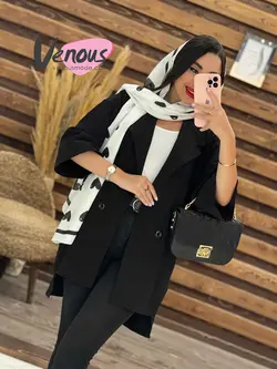 خرید اینترنتی مانتو لنین دودکمه بغل چاک کد 1777 کالکشن محرم