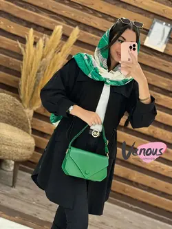 خرید اینترتی مانتو لنین کمرگت بغل دکمه کد 1780 در ونوس مد