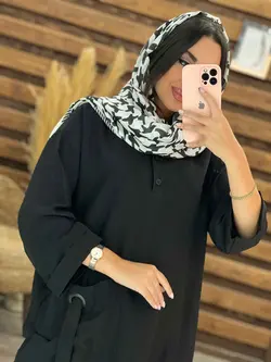 مانتو بابوس جلوبسته جیب حلقه کد 1786 حضوری و انلاین ونوس مد