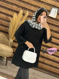 مانتو بابوس جلوبسته جیب حلقه کد 1786 حضوری و انلاین ونوس مد