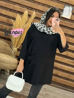 مانتو بابوس جلوبسته جیب حلقه کد 1786 حضوری و انلاین ونوس مد