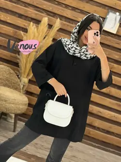 مانتو بابوس جلوبسته جیب حلقه کد 1786 حضوری و انلاین ونوس مد