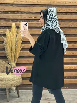 مانتو بابوس جلوبسته جیب حلقه کد 1786 حضوری و انلاین ونوس مد