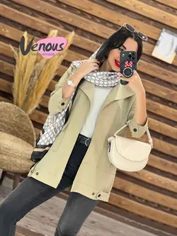 خرید اینترنتی مانتو تترون جیب پاکتی بغل دکمه کد 1836 ونوس مد