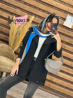 خرید اینترنتی مانتو تترون جیب پاکتی بغل دکمه کد 1836 ونوس مد