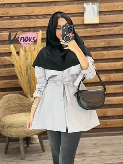 خرید اینترنتی مانتو دانشجویی بالاژیله کد 1834فروشگاه ونوس مد