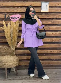 خرید اینترنتی مانتو دانشجویی بالاژیله کد 1834فروشگاه ونوس مد