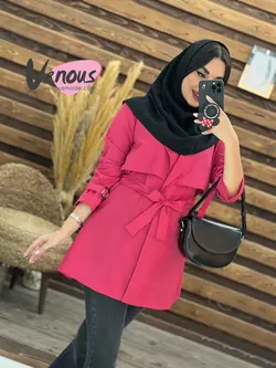 خرید اینترنتی مانتو دانشجویی بالاژیله کد 1834فروشگاه ونوس مد