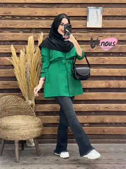 خرید اینترنتی مانتو دانشجویی بالاژیله کد 1834فروشگاه ونوس مد