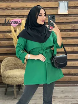 خرید اینترنتی مانتو دانشجویی بالاژیله کد 1834فروشگاه ونوس مد