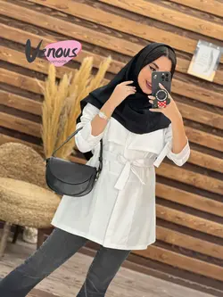 خرید اینترنتی مانتو دانشجویی بالاژیله کد 1834فروشگاه ونوس مد