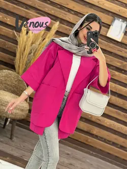 خرید اینترنتی مانتو لنین آستین پاکتی دوجیب کد 1875 ونوس مد