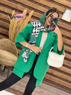 خرید اینترنتی مانتو لنین آستین پاکتی دوجیب کد 1875 ونوس مد