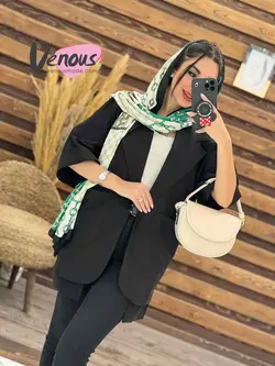 خرید اینترنتی مانتو لنین آستین پاکتی دوجیب کد 1875 ونوس مد