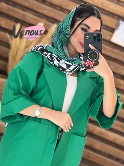 خرید اینترنتی مانتو لنین آستین پاکتی دوجیب کد 1875 ونوس مد