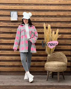 پالتو چهارخونه جیب پاکتی کد 1890 کالکشن پاییزی ونوس مد