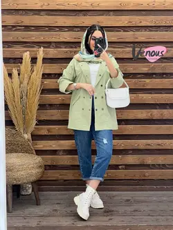 بارونی کوتاه ده دکمه کد 1905 شیک و جذاب در ونوس مد