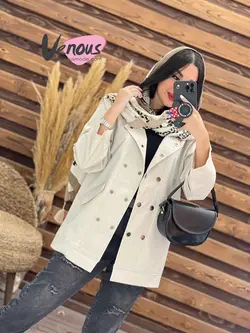 بارونی کوتاه ده دکمه کد 1905 شیک و جذاب در ونوس مد