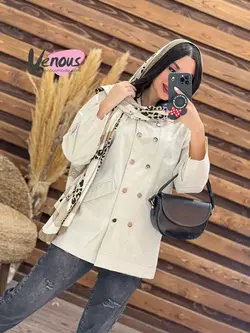 بارونی کوتاه ده دکمه کد 1905 شیک و جذاب در ونوس مد