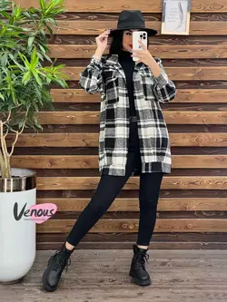 شکت دو جیب چهارخونه کد 1927 شیک و جذاب در مجموعه ونوس مد