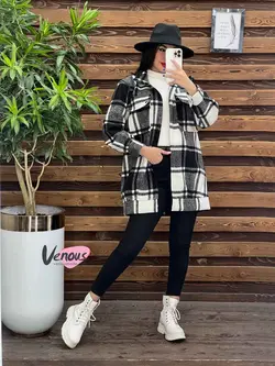 شکت دو جیب چهارخونه کد 1927 شیک و جذاب در مجموعه ونوس مد