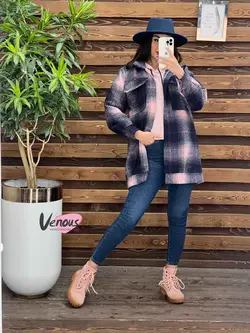 شکت دو جیب چهارخونه کد 1927 شیک و جذاب در مجموعه ونوس مد