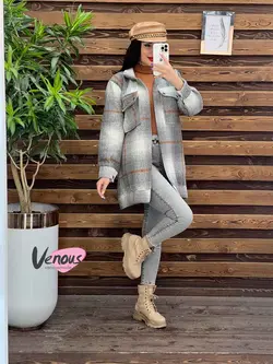 شکت دو جیب چهارخونه کد 1927 شیک و جذاب در مجموعه ونوس مد