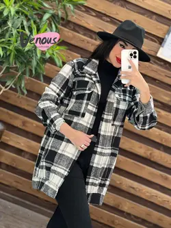 شکت دو جیب چهارخونه کد 1927 شیک و جذاب در مجموعه ونوس مد