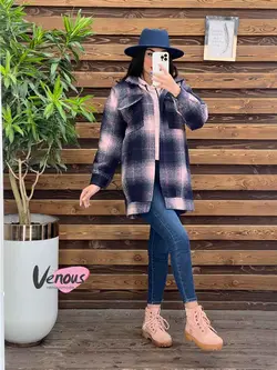 شکت دو جیب چهارخونه کد 1927 شیک و جذاب در مجموعه ونوس مد