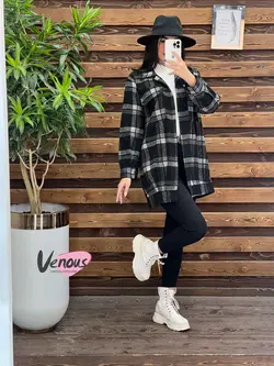 شکت دو جیب چهارخونه کد 1927 شیک و جذاب در مجموعه ونوس مد