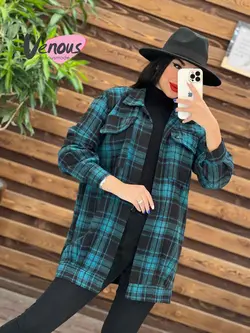 شکت دو جیب چهارخونه کد 1927 شیک و جذاب در مجموعه ونوس مد