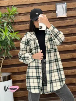 شکت چهارخونه جلودکمه کد 1941 شیک و جذاب در مجموعه ونوس مد