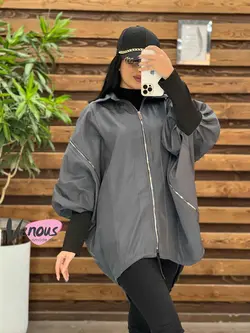 بارونی پانچ آستین کشبافت کد 1964 شیک و جذاب در ونوس مد