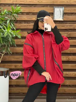 بارونی پانچ آستین کشبافت کد 1964 شیک و جذاب در ونوس مد