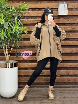 بارونی پانچ آستین کشبافت کد 1964 شیک و جذاب در ونوس مد