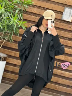 بارونی پانچ آستین کشبافت کد 1964 شیک و جذاب در ونوس مد