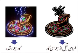 تابلو ال ای دی ثابت طرح پیتزا