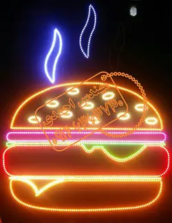 تابلو ال ای دی ثابت طرح همبرگر