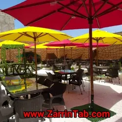 چتر پايه وسط بدنه رنگی قطر 4 متر
