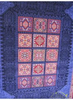 فرش طرح گبه ۷۰۰شانه کد ۷۳۱ سرمه‌ای